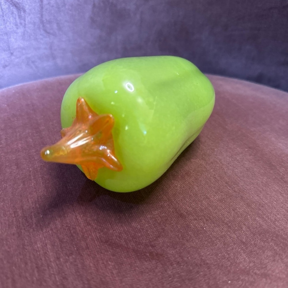 Murano Style Paprika Glass Lead Crystal Fruit Vegetable Vintage